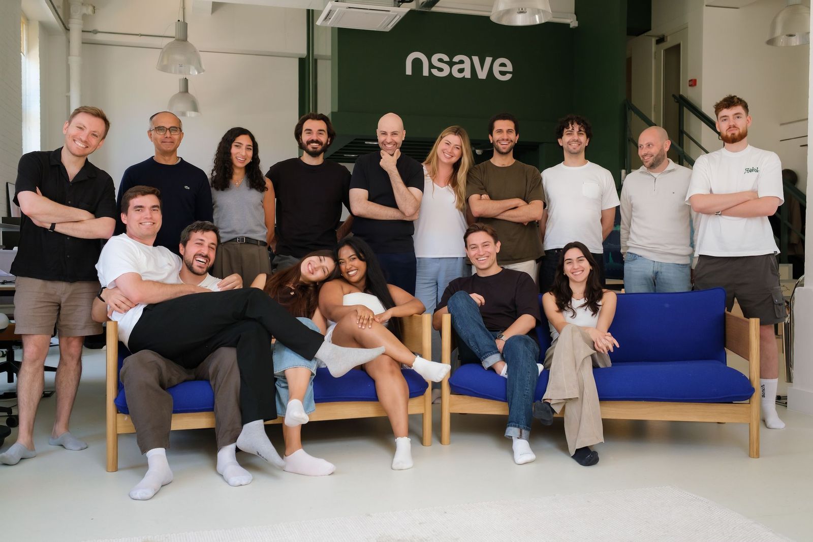 The nsave team together in the office