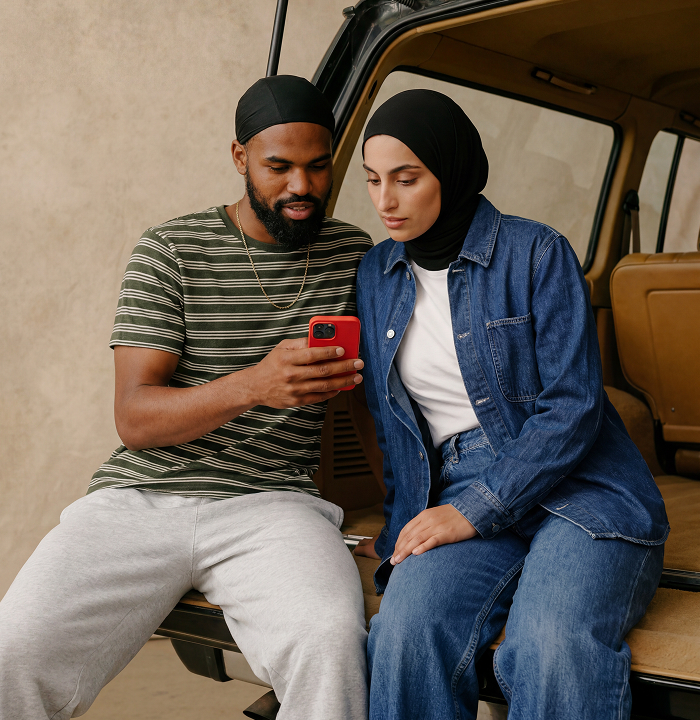 Family receiving money on nsave