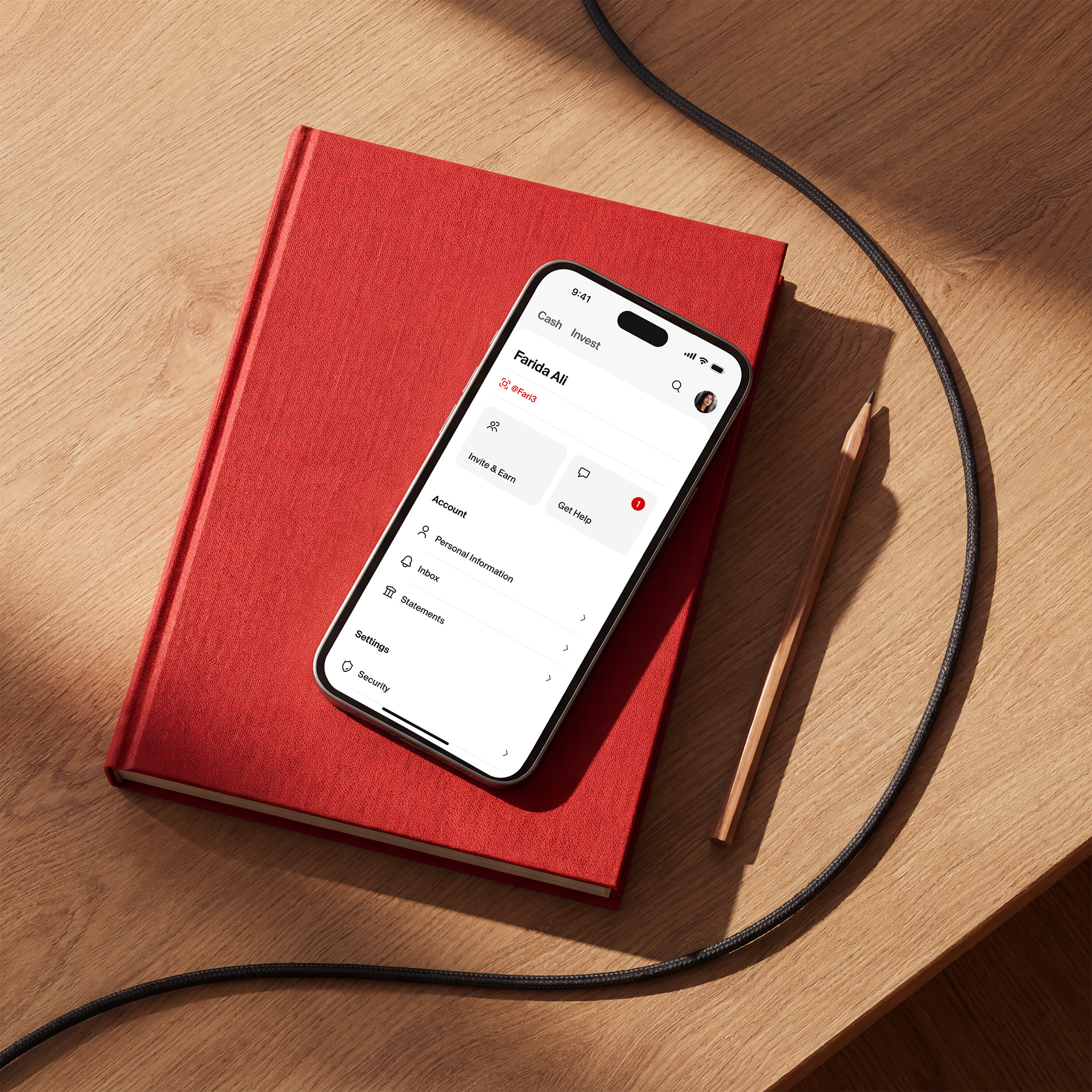 Person using the nsave app