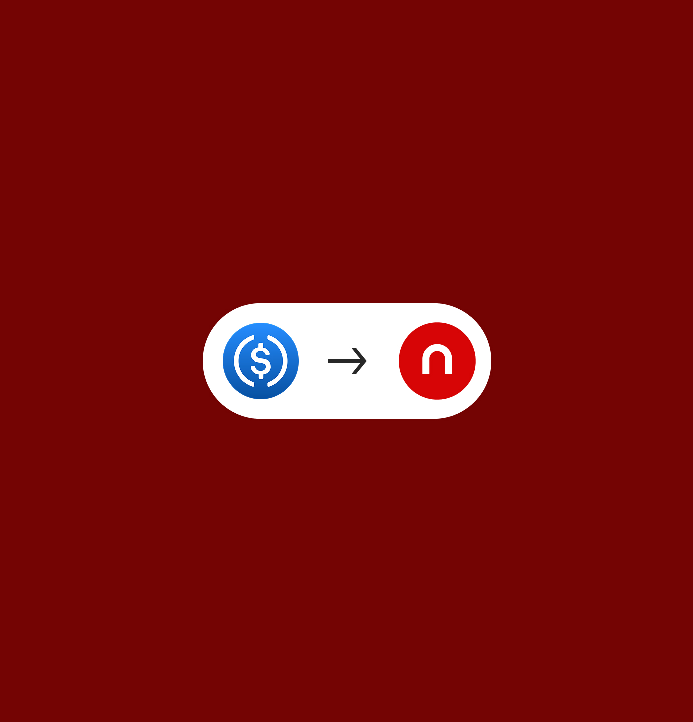 USDC being converted into your nsave USD balance