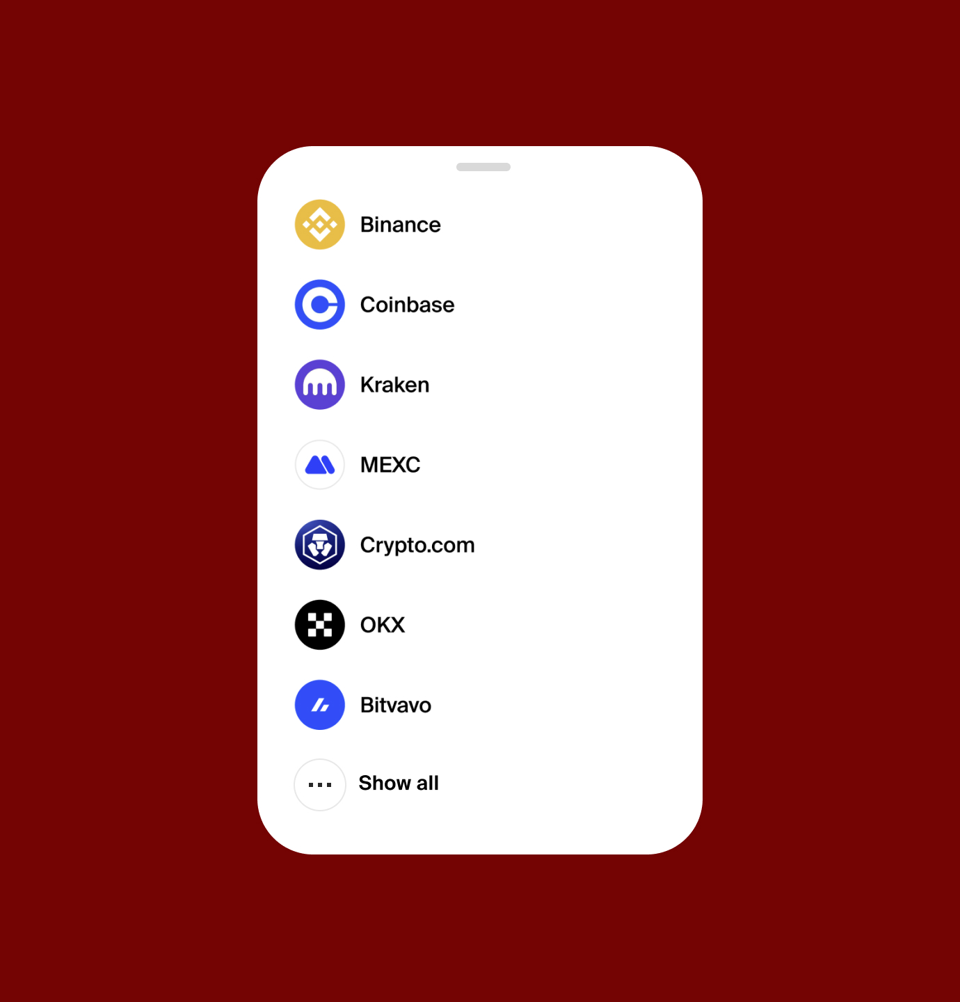 Choosing a stablecoin wallet or provider in the nsave app